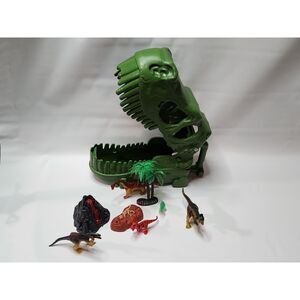 Dinosaur Toy Bundle – Mini Dino Figures Volcano Trees Fossil